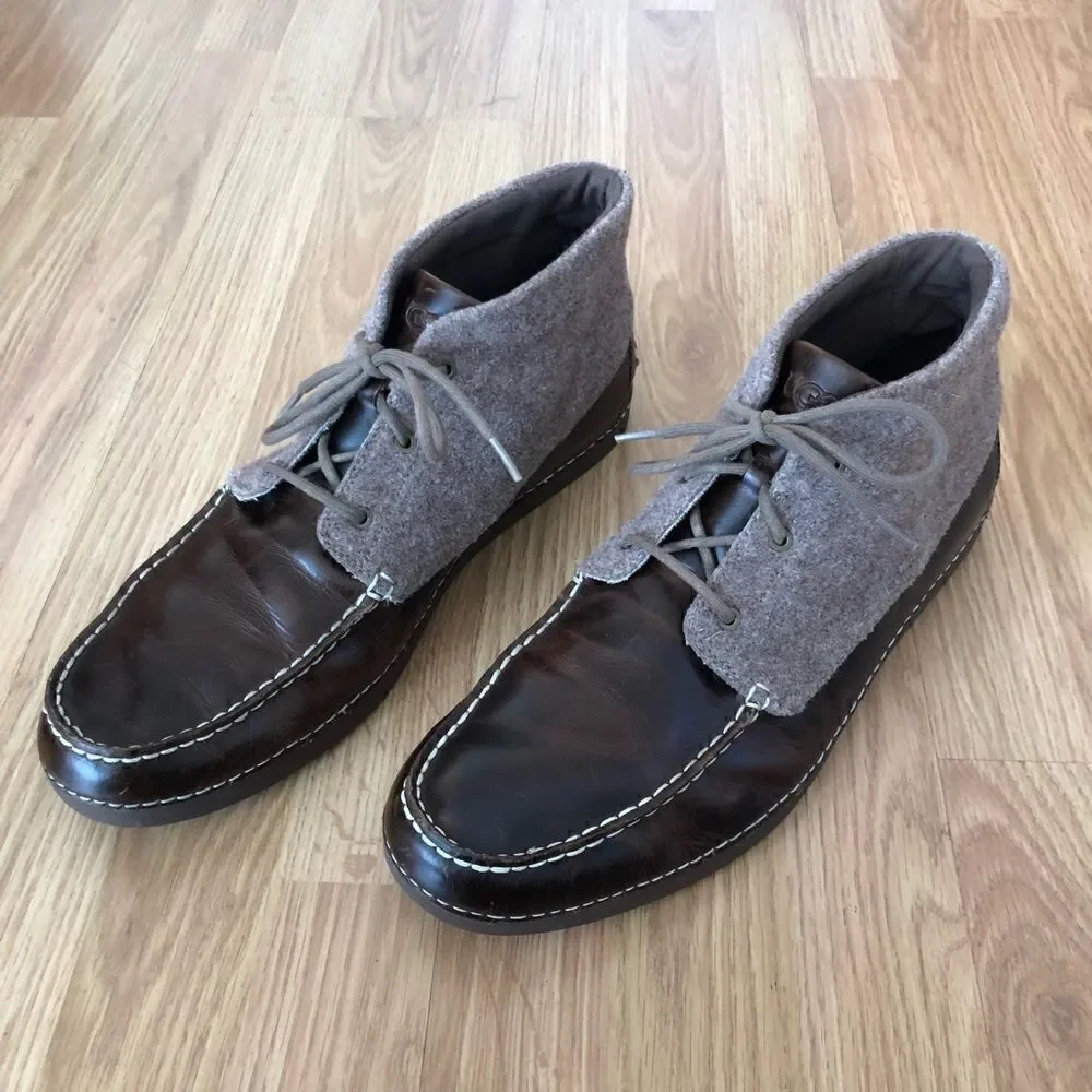 UGG Australia KALDWELL Brown Leather Wool Chukka Boots 1003885 VIBRAM